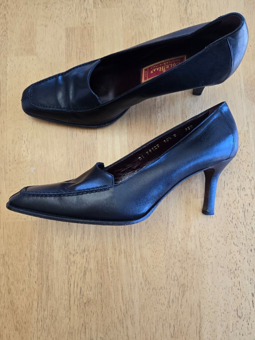 Cole Haan - Black Square Toe Heels, size 10 1/2